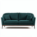 Fabric upholstered sofa with wooden legs in green 200 x 85 x 90cm