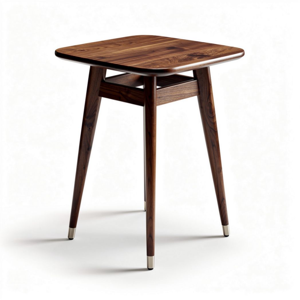 Wooden side table with square top and tapered legs 60 x 60 x 75cm